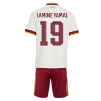 Camiseta España Lamine Yamal #19 Segunda Equipación Replica Mundial 2026 para niños mangas cortas (+ Pantalones cortos)